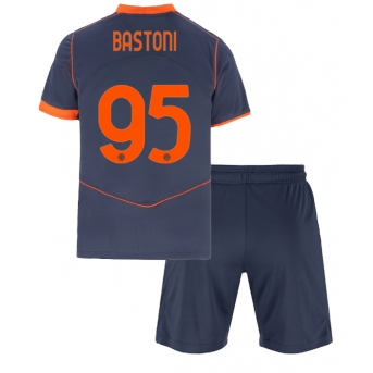 Billige Fotballdrakt Inter Milan Alessandro Bastoni #95 Replika Tredjedraktsett Barn 2025-26 Kortermet (med bukser)